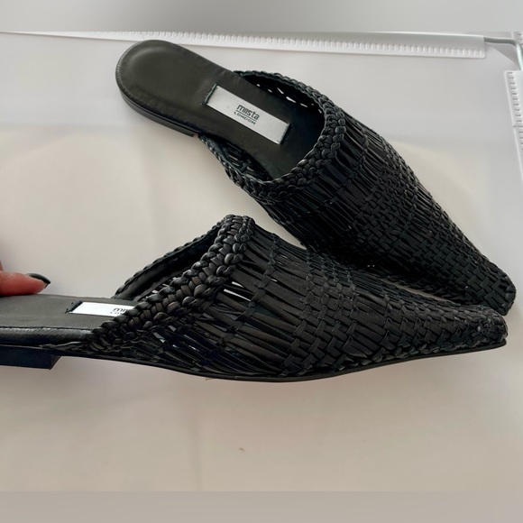 Miista flats in woven black; NEW in box - Picture 2 of 3